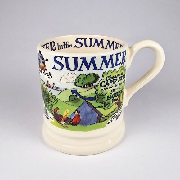 Emma Bridgewater Summer Camping Mug A Year In The Country Rare Half Pint - Picture 3 of 6